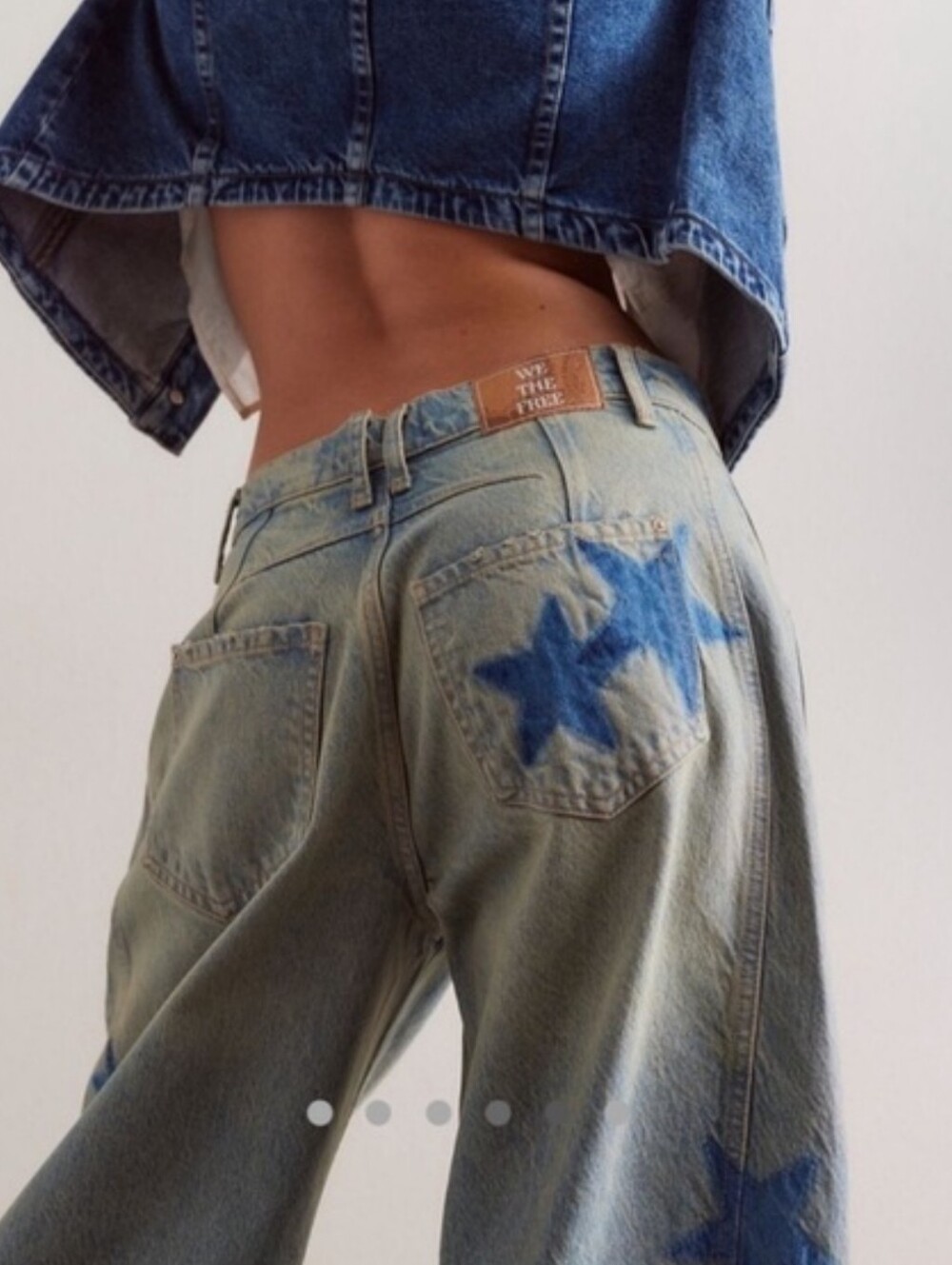 We The Free RARE Shadow Star Good Luck Barrel Jeans 26 - Picture 2 of 16